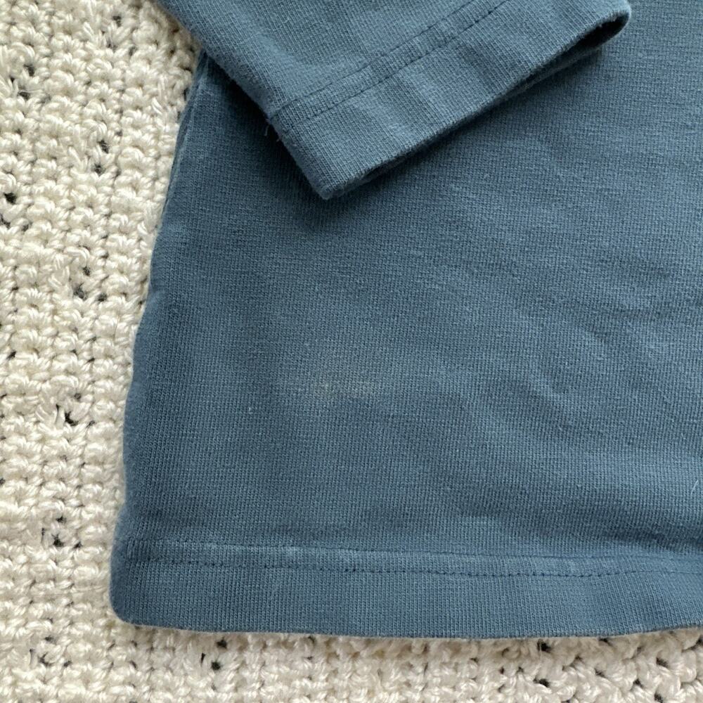 Vintage LL Bean Grandmacore Cottage Core Teal Cotton Cardigan Y2K Hook&Eye Med - Picture 7 of 13